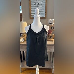 Banana Republic Black Silk Braided Tank Top